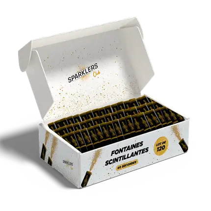 120 glitzernde Springbrunnen zu 0,45€ pro Stück