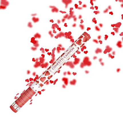 Konfettikanonen 60cm rotes Herz