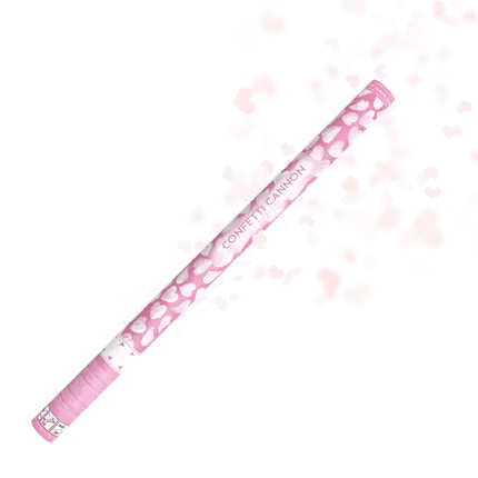 Konfettikanonen 80 CM-Herzen weiß