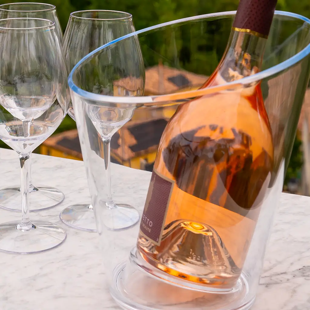 Transparentes Champagner-Becken Acryl (kleines Modell)