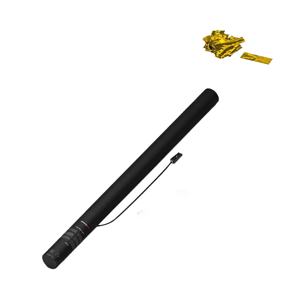 Elektrische Konfetti-Pistole Gold / Gold 80 cm