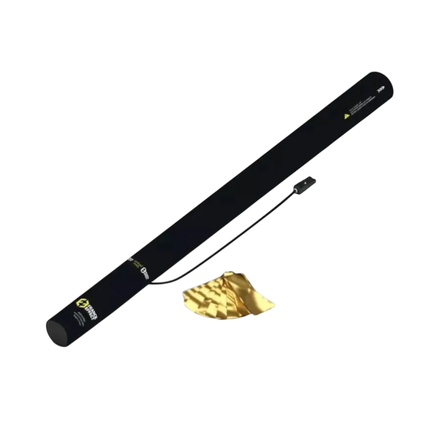 Elektrische Konfettikanone 80 cm – Metallic-Gold