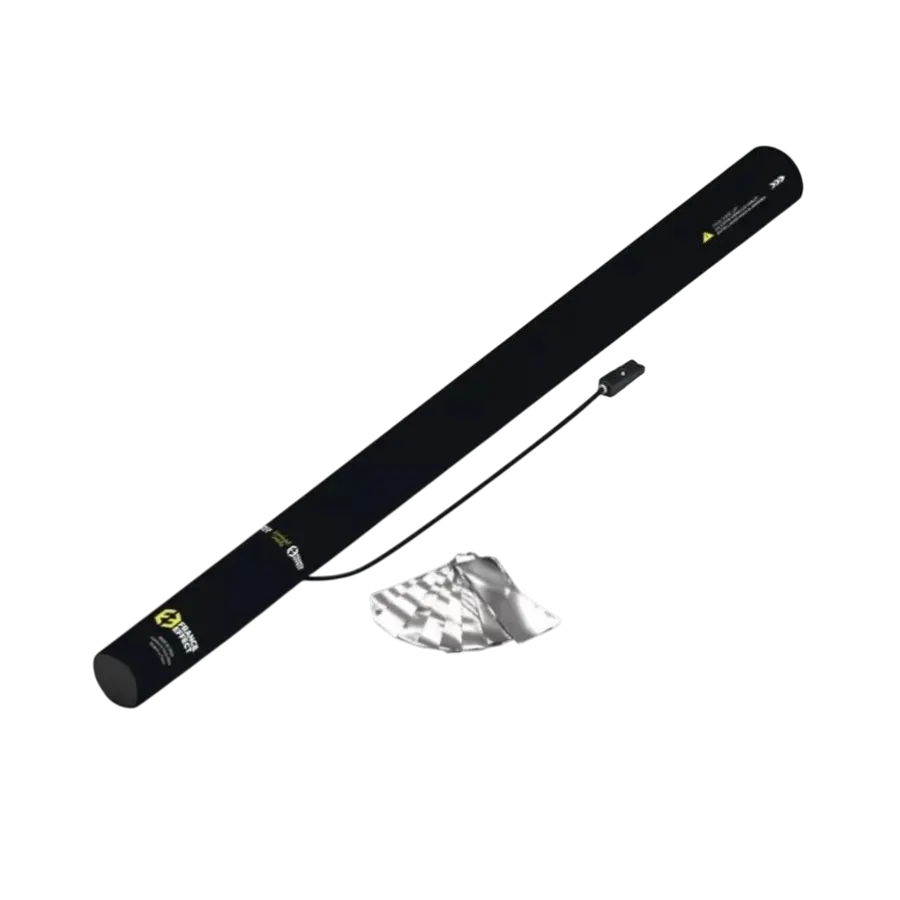Elektrische Konfettikanone 80 cm – Silbermetallic