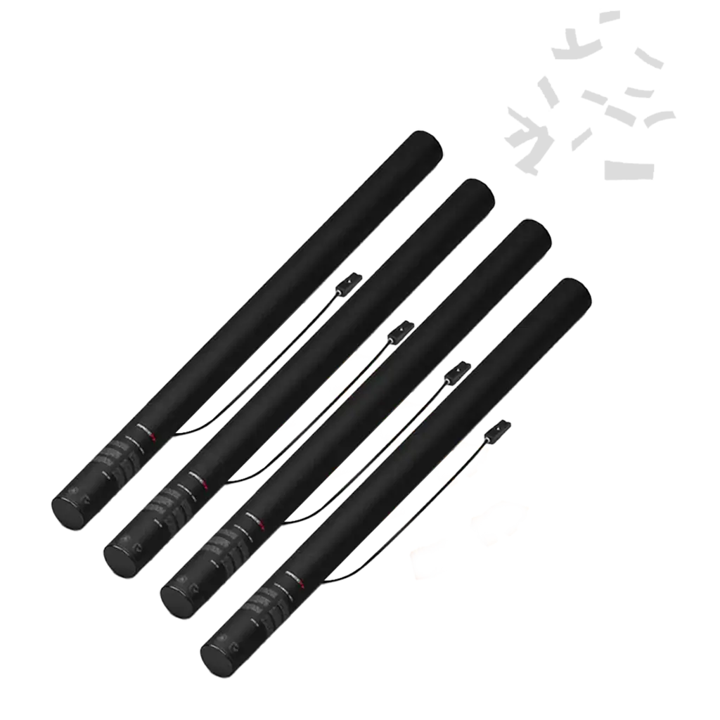 Weiße elektrische Konfetti-Pistole 80 cm