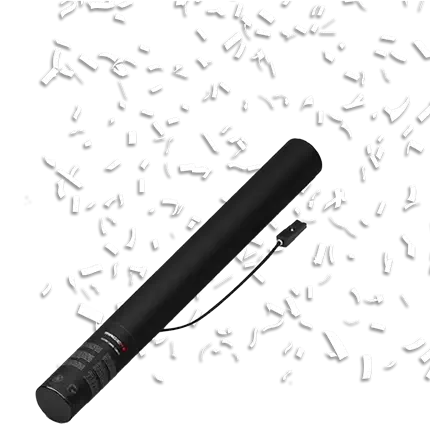 Weiße elektrische Konfetti-Pistole 50 cm