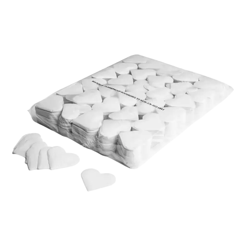  Beutel 1KG Konfetti-Herz weiß