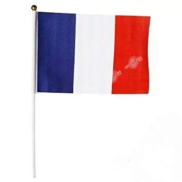Frankreich Flagge mit Stab 30x45cm