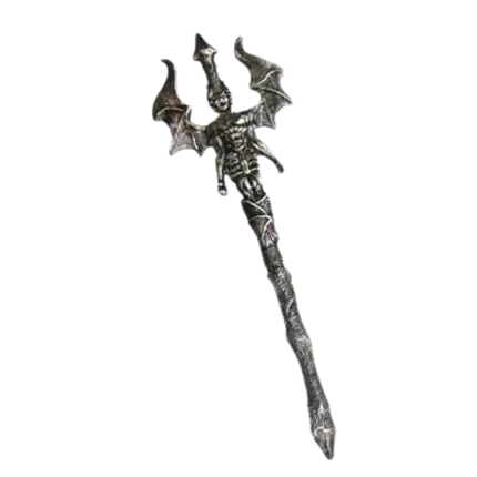 Silberner Kunststoff-Dreizack