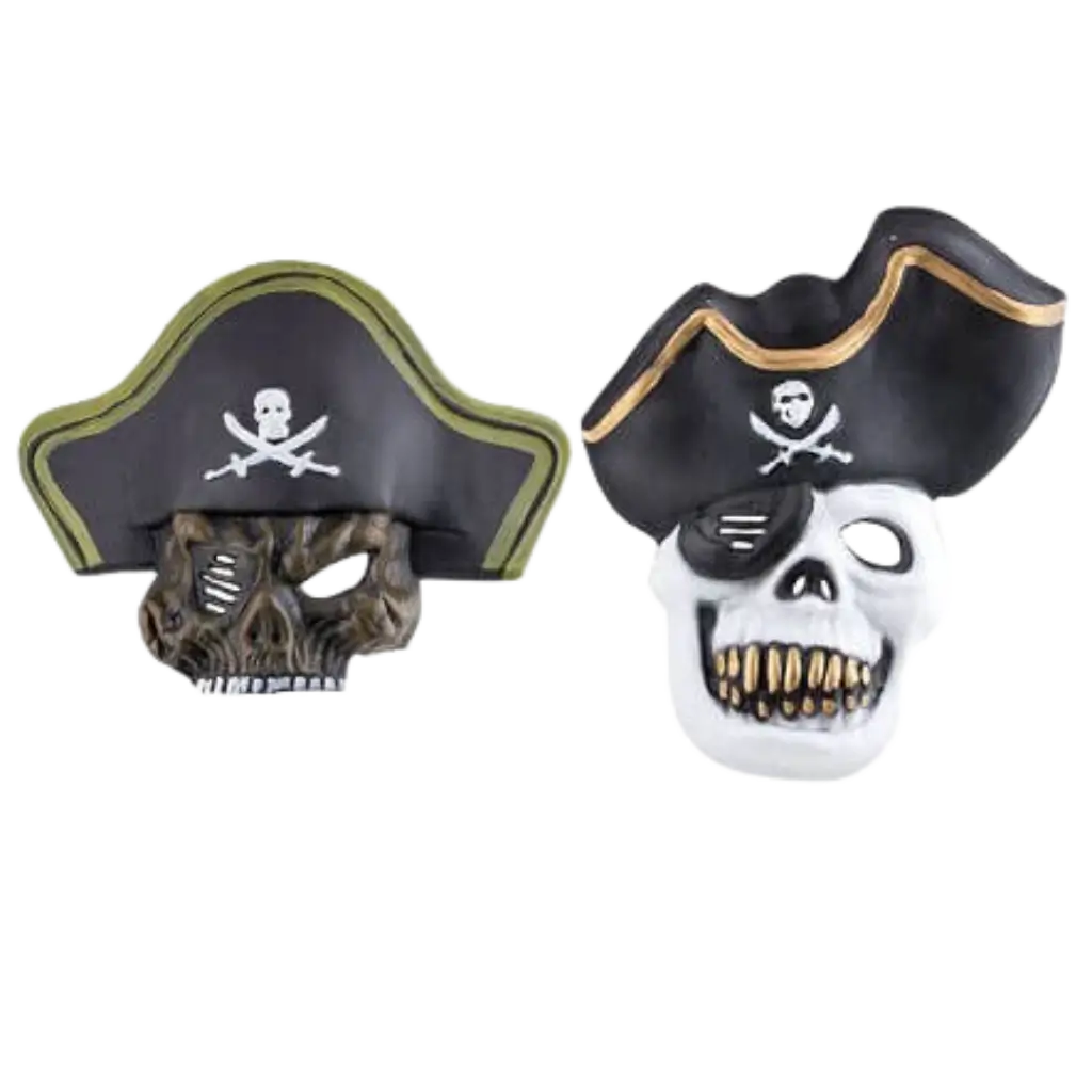 Totenkopf- und Kreuzknochenmaske