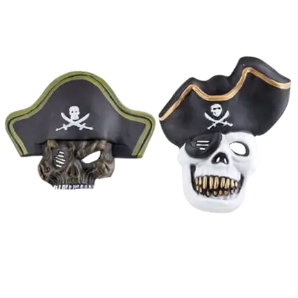 Totenkopf- und Kreuzknochenmaske