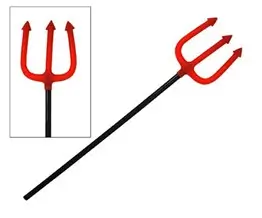  Dreizack rot und schwarz 58cm