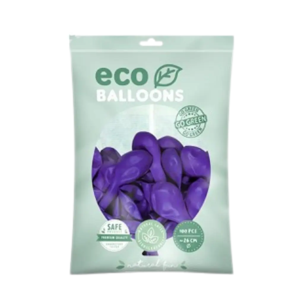Packung mit 100 violetten Luftballons