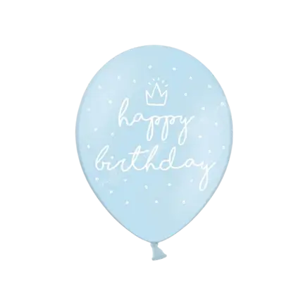 6er-Pack HAPPY BIRTHDAY Blaue Luftballons