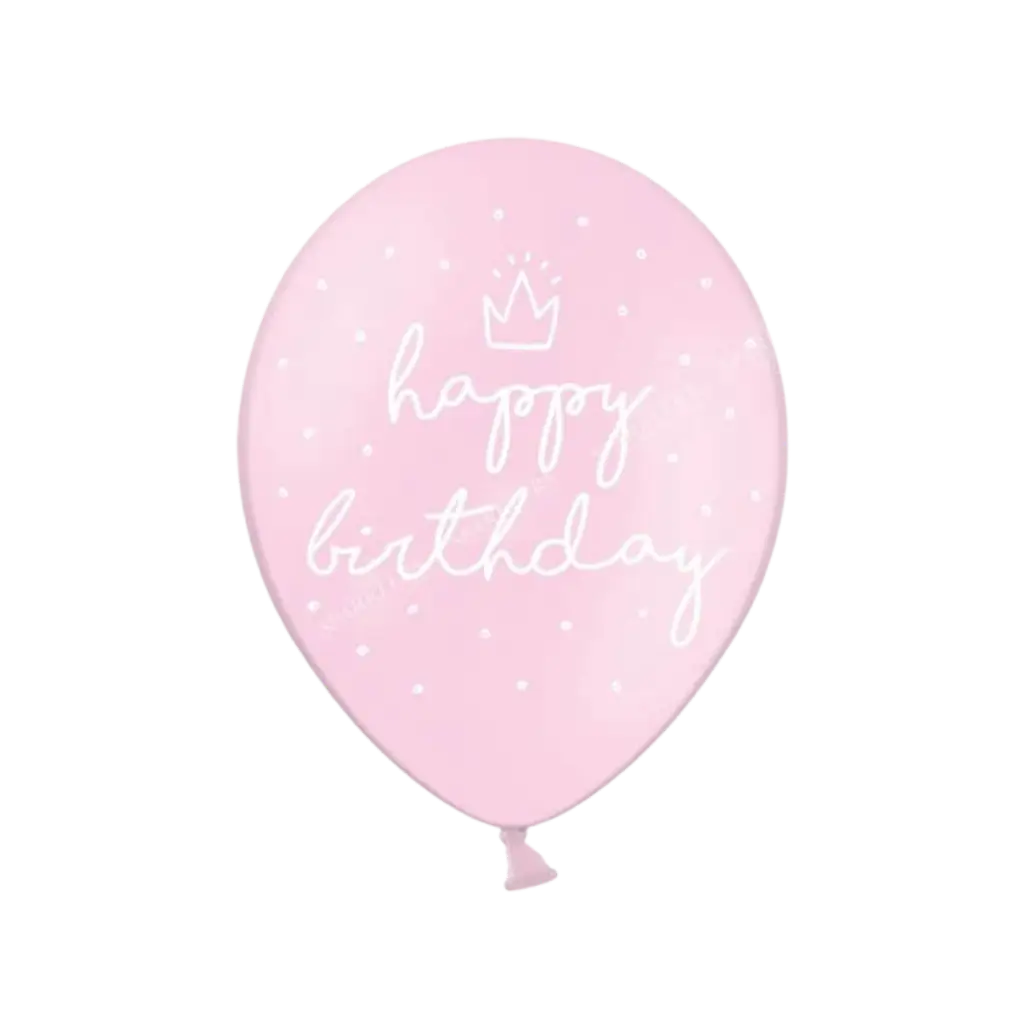 6er-Pack "HAPPY BIRTHDAY" rosa Luftballons