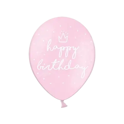 6er-Pack HAPPY BIRTHDAY rosa Luftballons