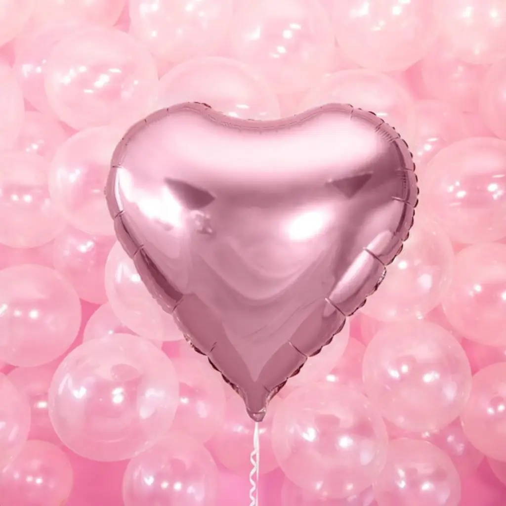 Ballon Herz rosa-metallic 61cm