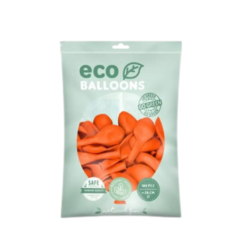 Packung mit 100 orangefarbenen Luftballons