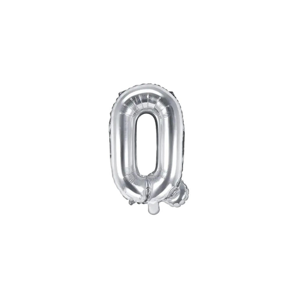 Ballon Buchstabe Q silber - 35cm