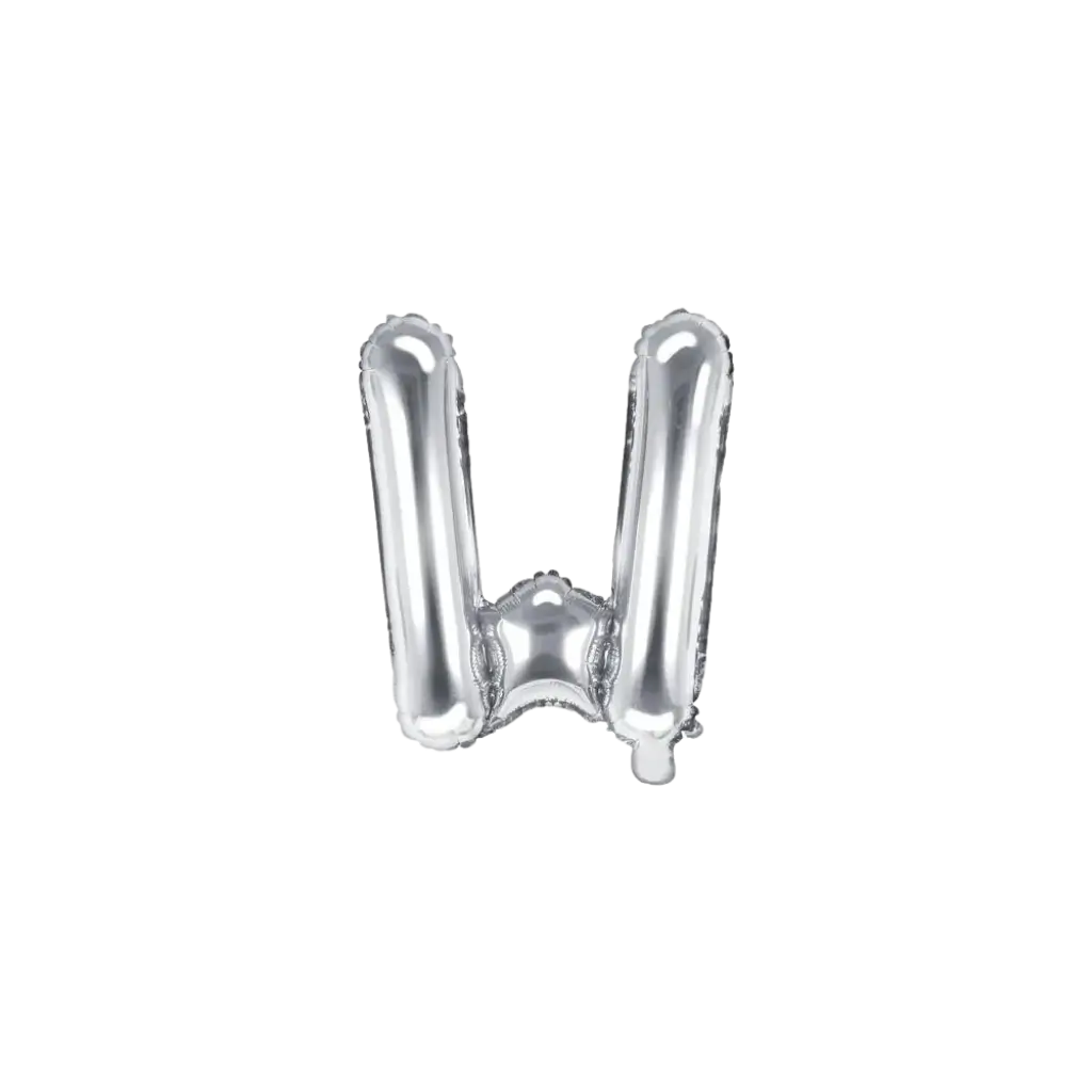 Ballon Buchstabe W silber - 35cm