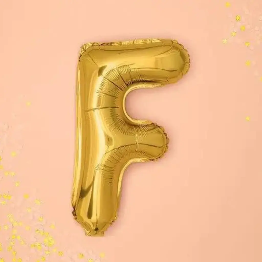 Ballon Buchstabe F Gold - 35cm