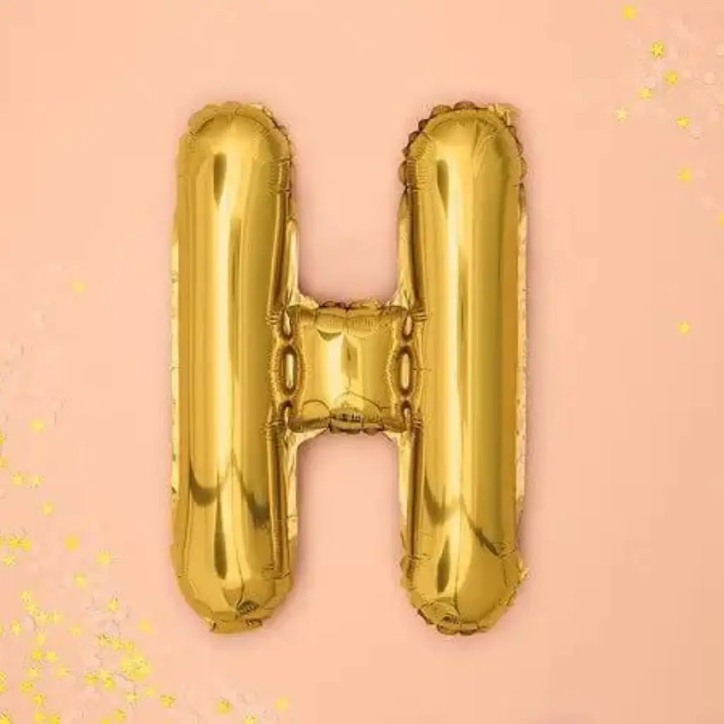 Ballon Buchstabe H Gold - 35cm