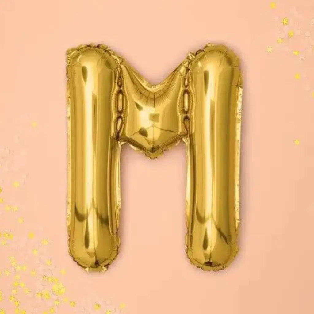 Ballon Buchstabe M Gold - 35cm