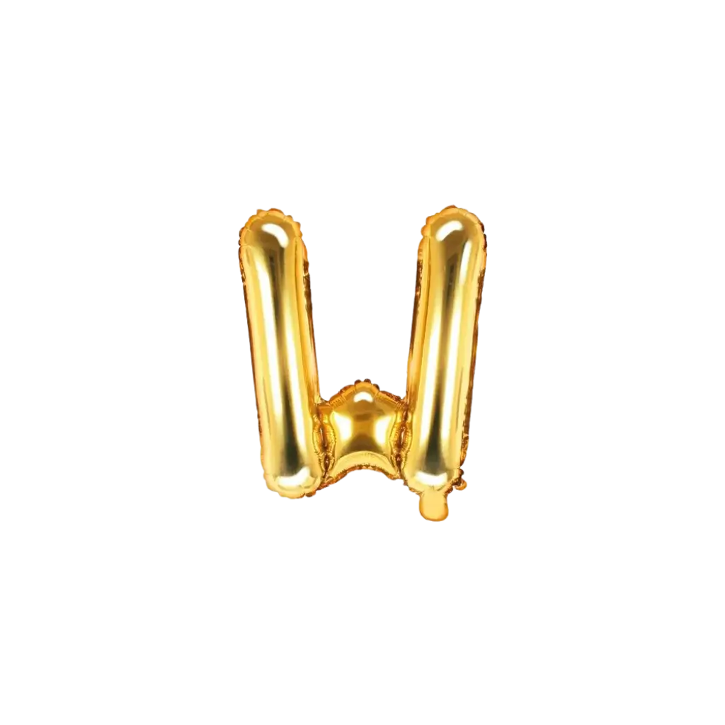 Ballon Buchstabe W Gold - 35cm