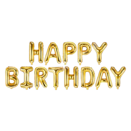 Glückwunsch zum Geburtstag Riesenballon 340x35cm Gold