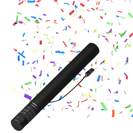 Mehrfarbige elektrische Konfetti-Pistole 50 cm