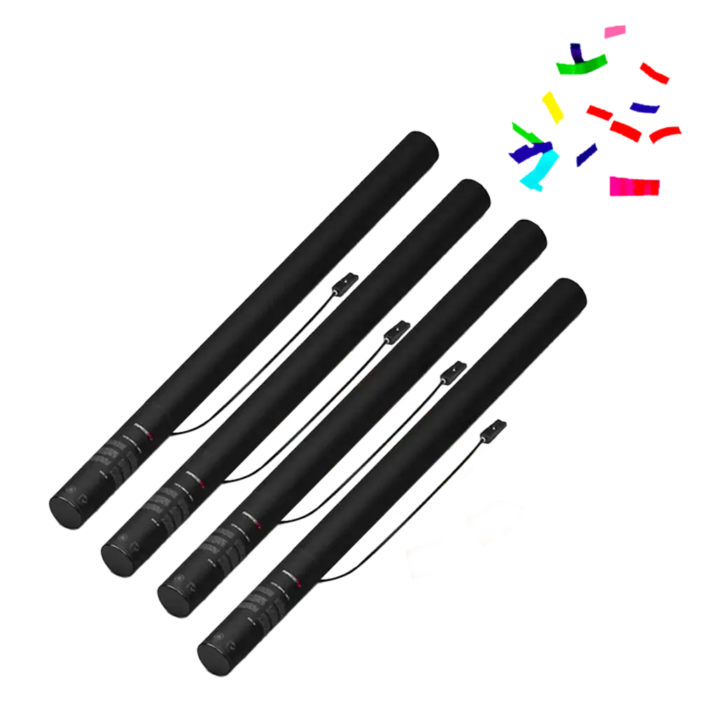 Elektrische Konfetti-Kanone mehrfarbig 80 cm