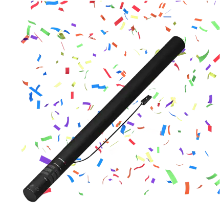 Elektrische Konfetti-Kanone mehrfarbig 80 cm