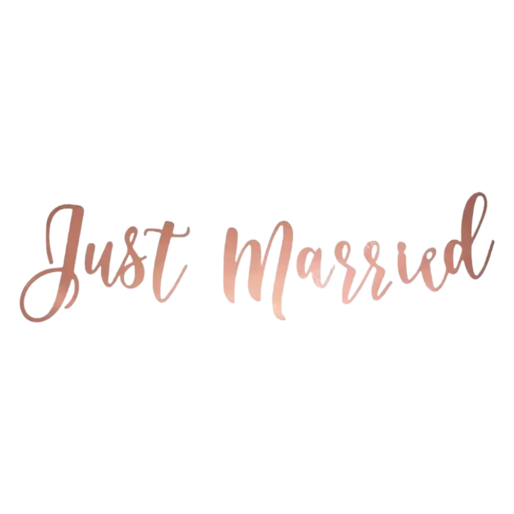 Just Married Banner, Roségold