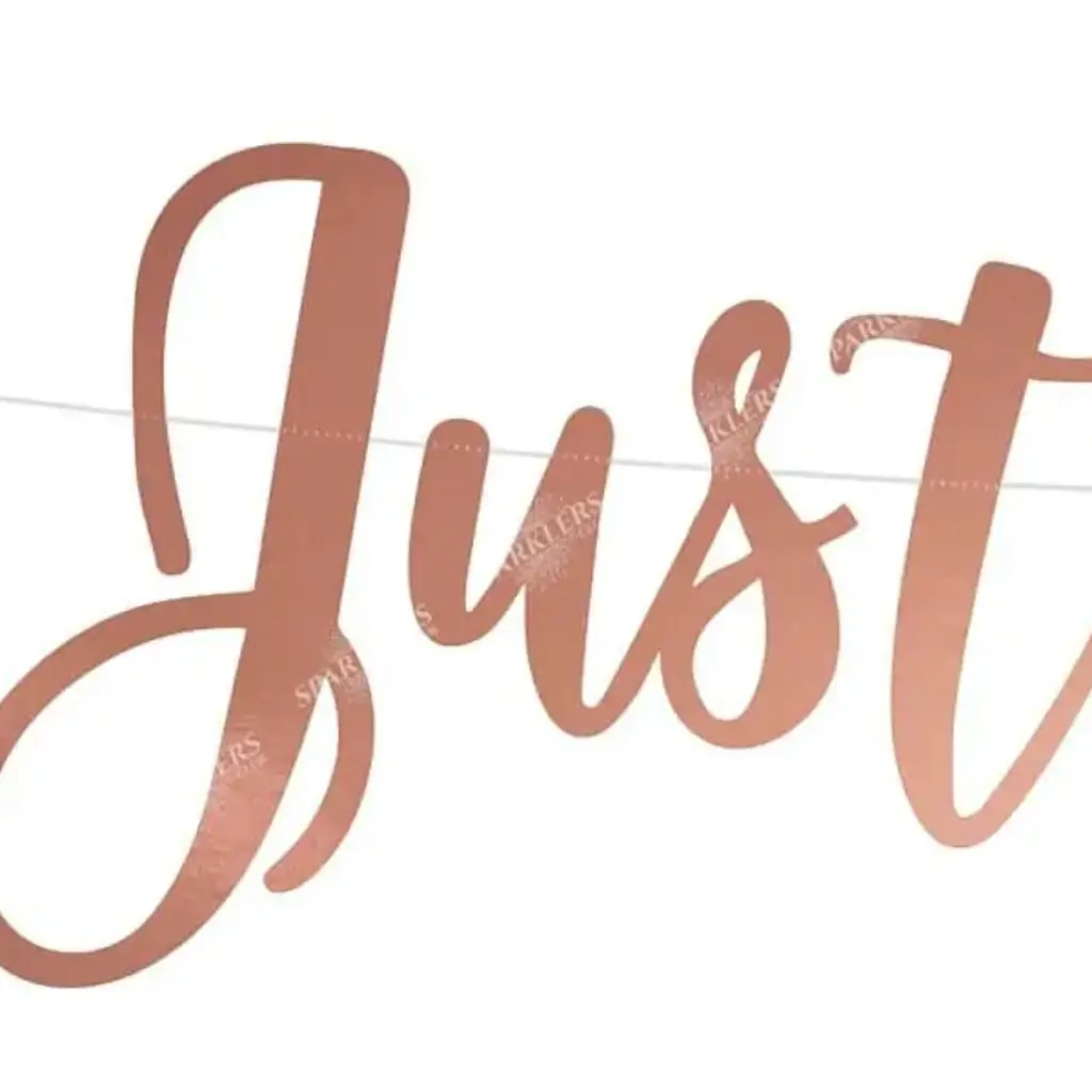 Just Married Banner, Roségold