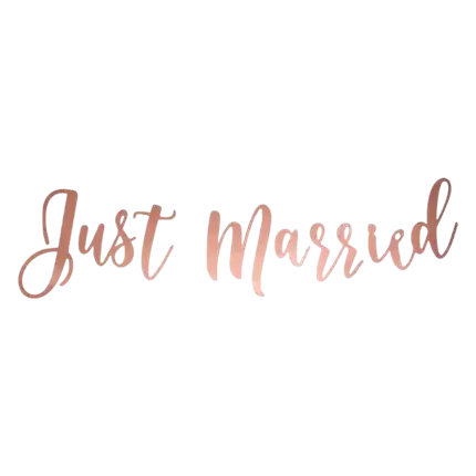 Just Married Banner, Roségold