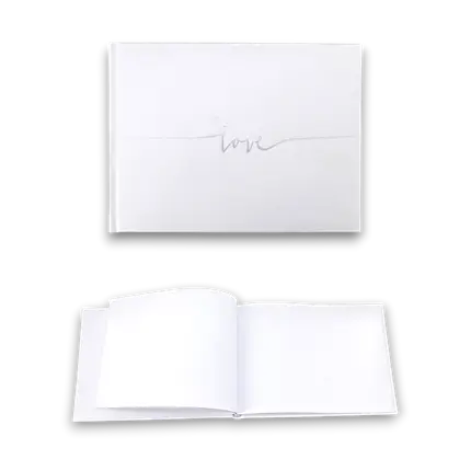 Gästebuch Liebe Silber