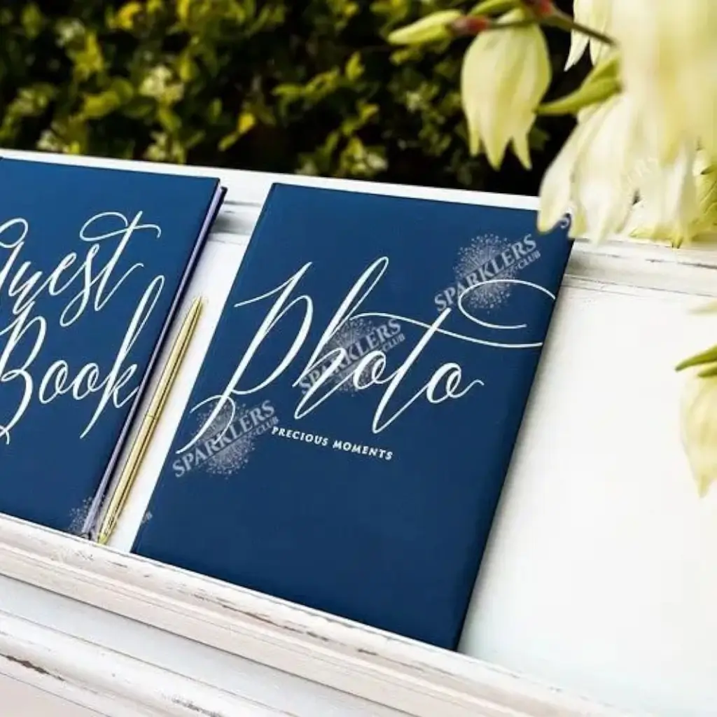 Hochzeitsgästebuch marineblau