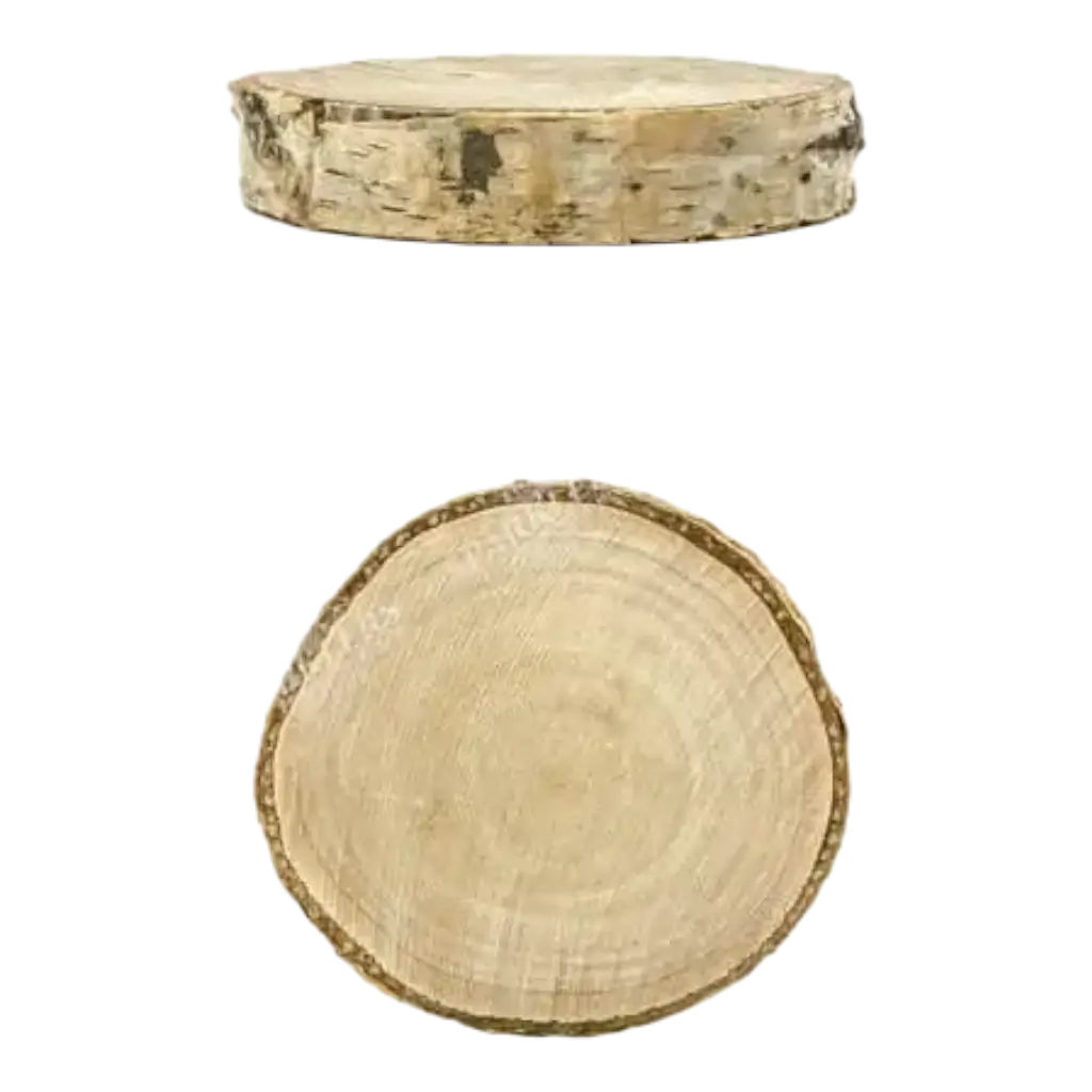 20 Tischkästen aus Holz, Durchmesser 4,5-6,5 cm