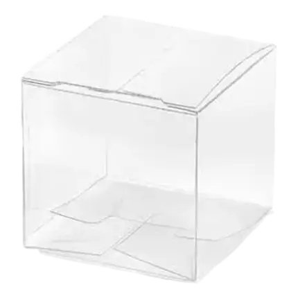 Quadratische Schachteln, transparent, 5x5x5cm, 10er-Set