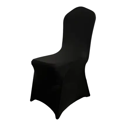 Schwarzer Hochzeitsstuhlbezug