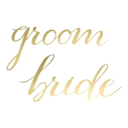 Dekoration Hochzeitsstuhl Braut Bräutigam, Gold