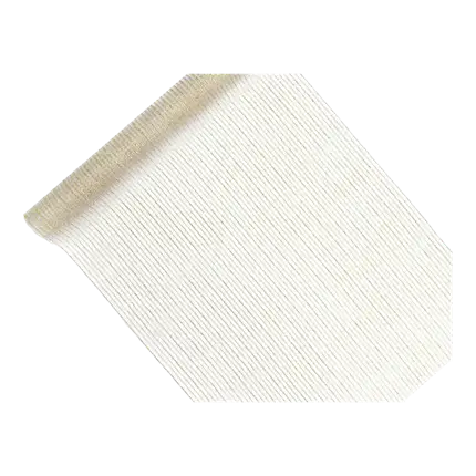 Weiß-goldener Organza-Tischläufer 9 Meter lang