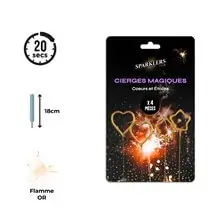 Zauberkerzen Herzen und Stern x4