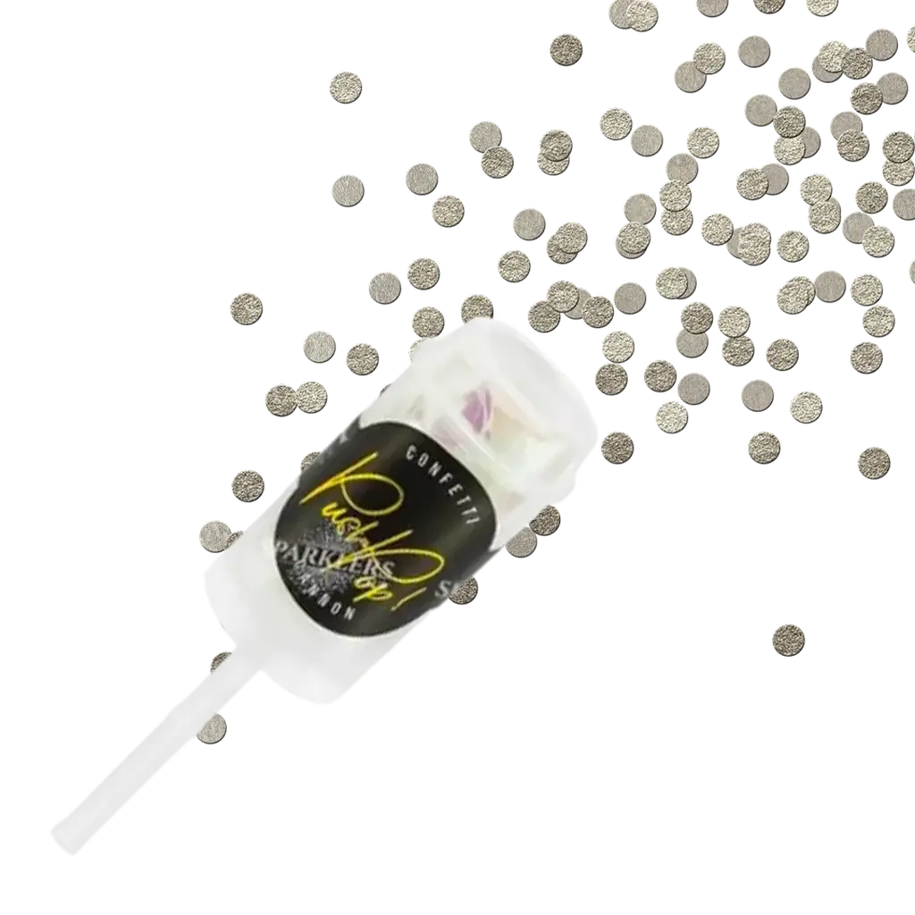 Confettis drücken Pop-Silber