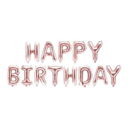 Happy Birthday Riesenballon 340x35cm Rosa Gold