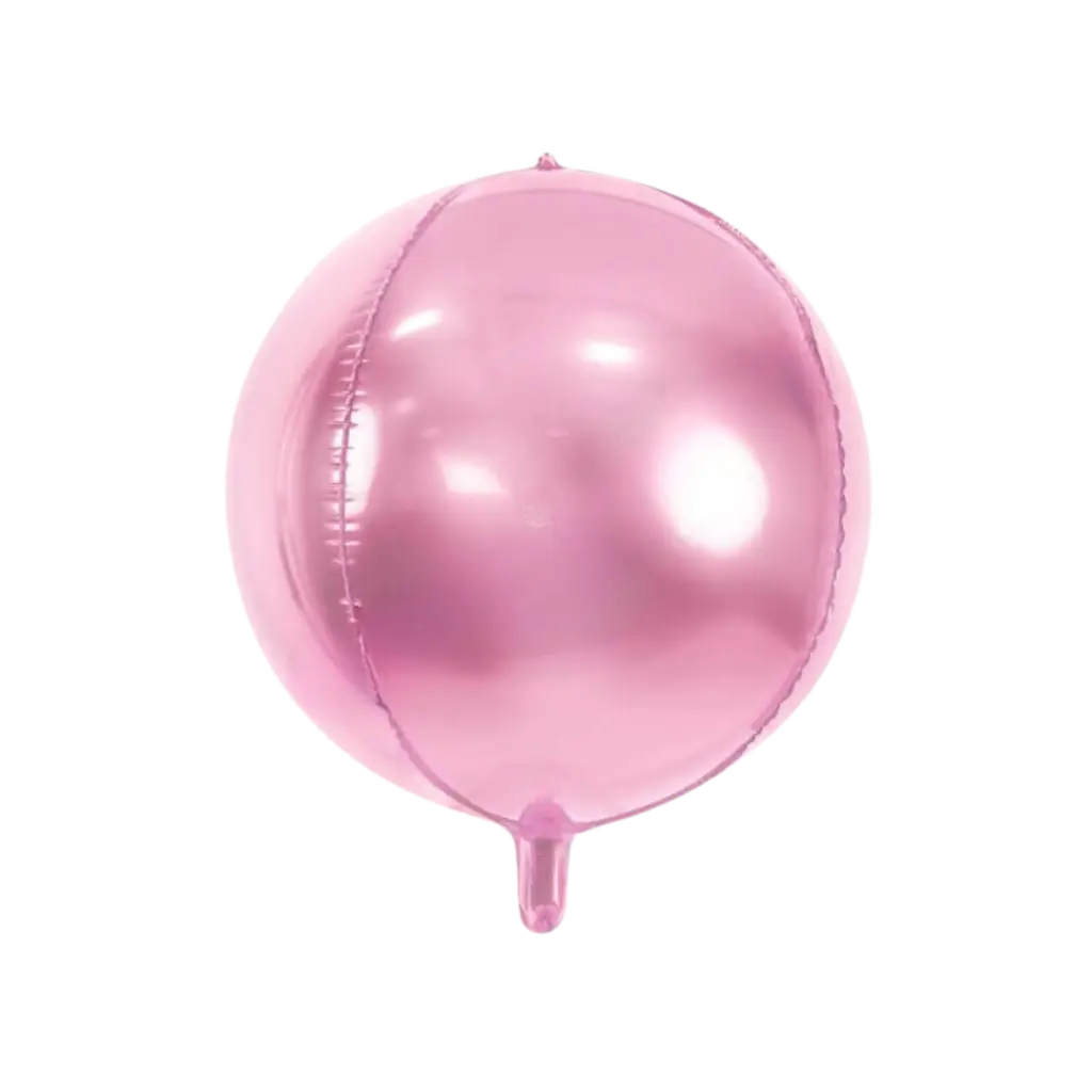 Runder Luftballon Metallisch Rosa 40cm