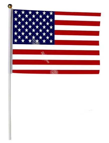 Packung mit 12 USA-Flaggen 14x21cm