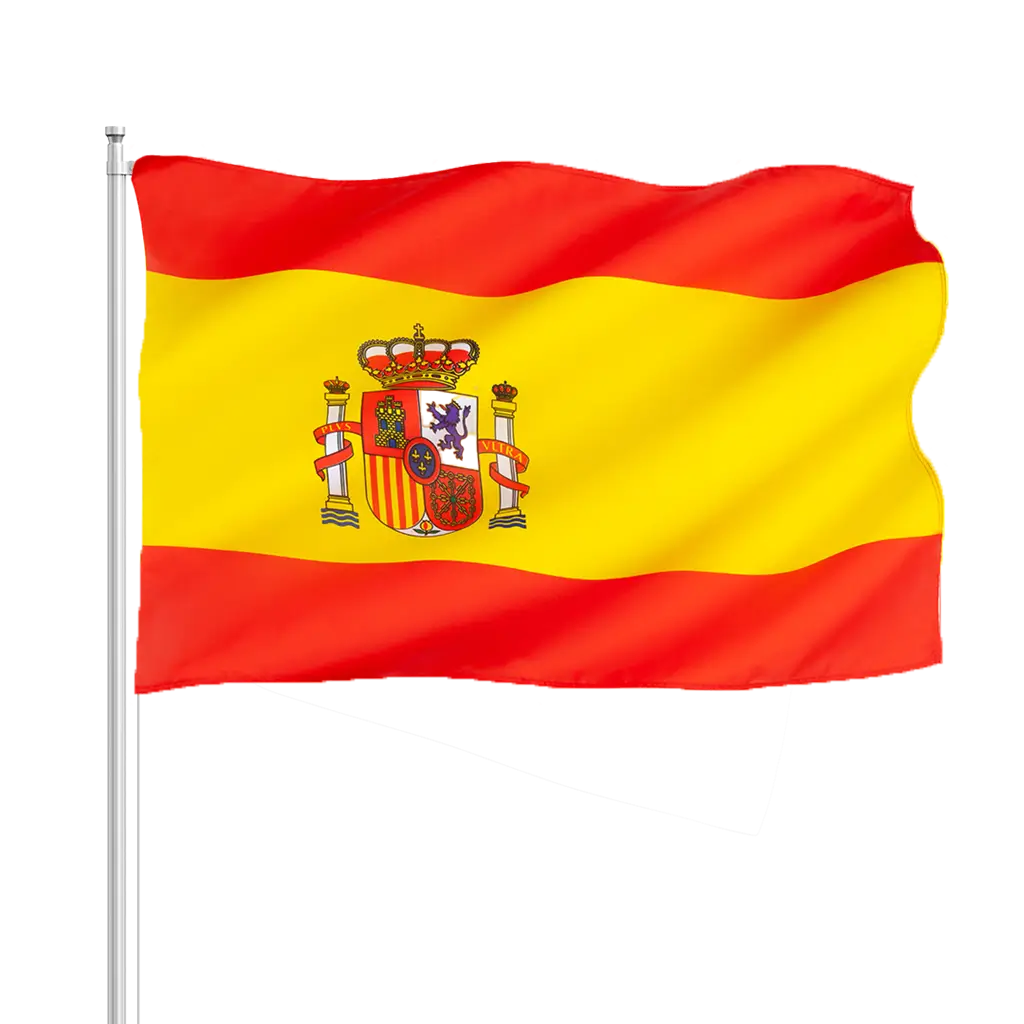 Spanien Flagge 30x45cm mit Stock