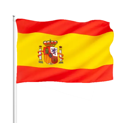 Spanien Flagge 30x45cm mit Stock