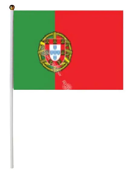Packung mit 12 Flaggen Portugal 15x22cm
