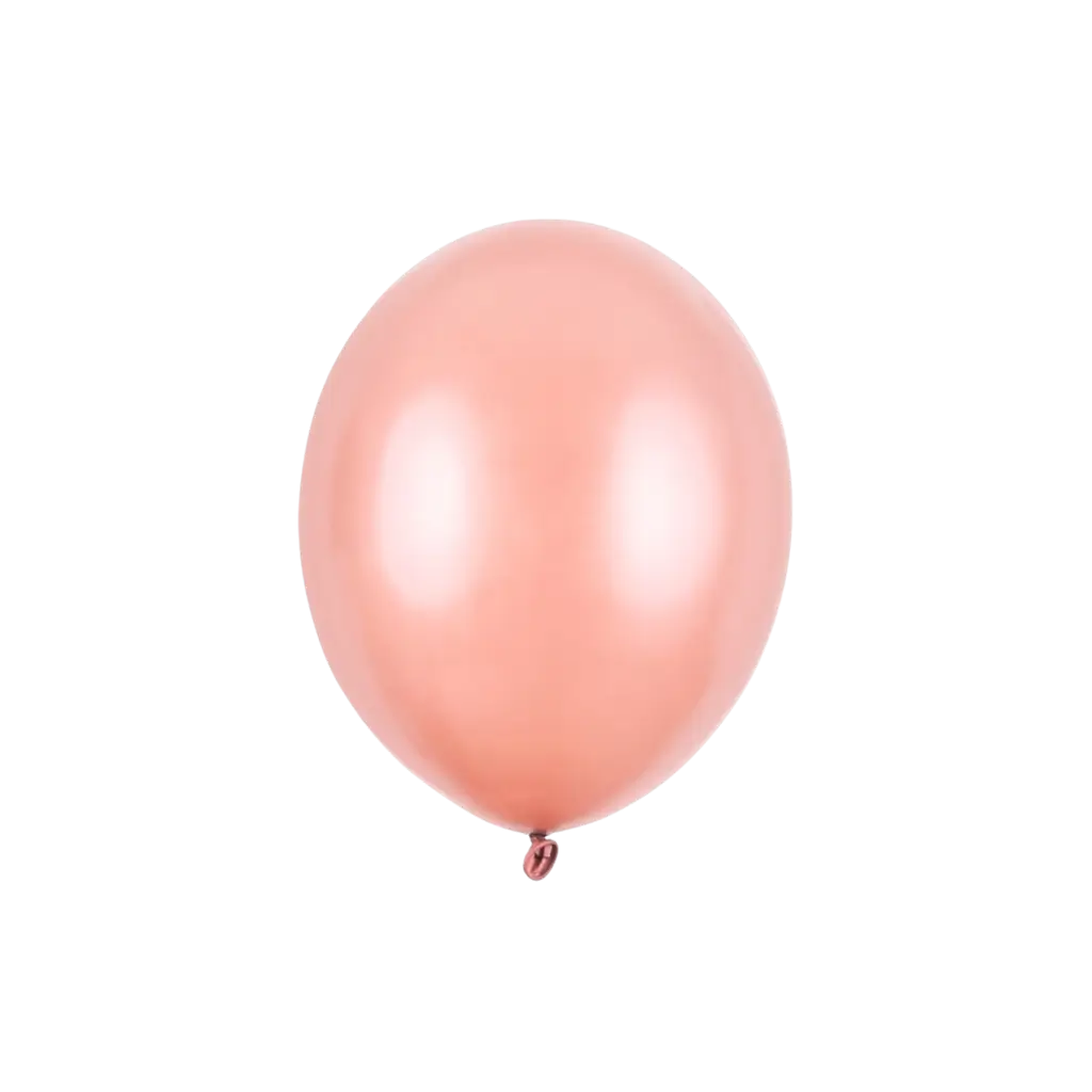Packung mit 100 rosa-goldenen metallischen Luftballons
